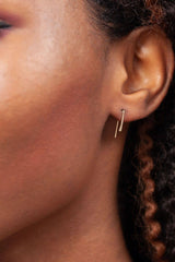 Indra Staple Earrings in Gold or Sterling Silver: Gold