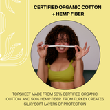 Rif Care - Night Organic Biodegradable Hemp Fiber Long Pads  (10 ct)