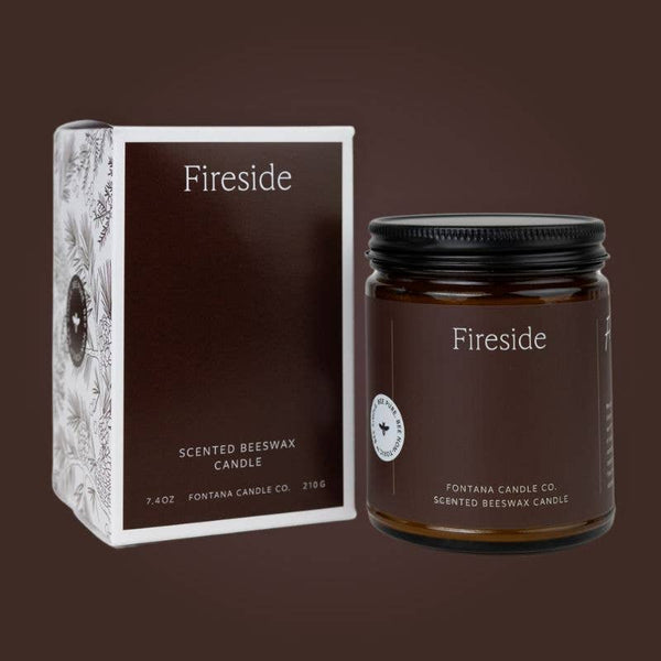 Fontana Candle Co. - Fireside Essential Oil Beeswax Jar Candle: Non-Toxic