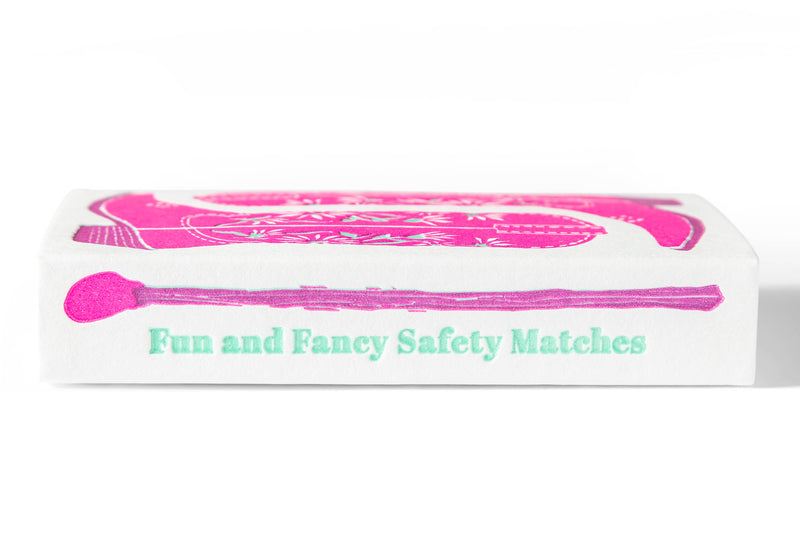 Color Box Design & Letterpress - Pink Cowgirl Boots | Fun & Fancy Safety Matches