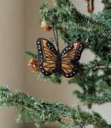 Matr Boomie Fair Trade - Larissa Plush Butterfly Beaded Felt Ornament - Embroidered