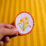 Mae Fox Creative - Scallop Framed Daffodil Sticker