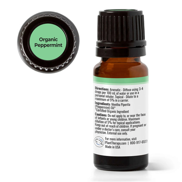 Plant Therapy - Organic Peppermint Essential Oil 10 mL