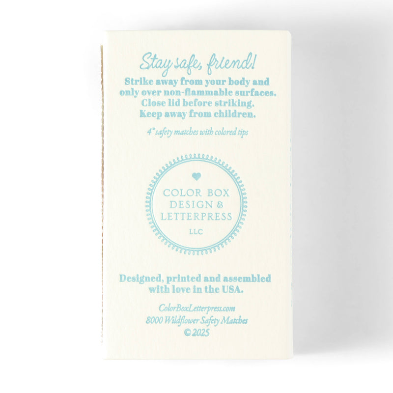 Color Box Design & Letterpress - Wild Flower | Fun & Fancy Safety Matches