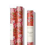 Red Cap Cards - Peace and Love Amaryllis holiday wrapping paper