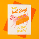Bromstad Printing Co. - Hot Dog - Risograph Birthday Card