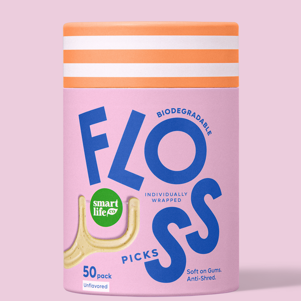 SmartLifEco - Individually Wrapped Floss Picks | 50 Pack