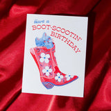 Bromstad Printing Co. - Boot-Scootin' Birthday - Risograph Card