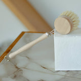 No Tox Life - CASA AGAVE® Long Handle Dish Brush White Teak - No Tox Life