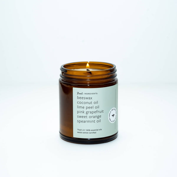 Fontana Candle Co. - Fresh Mint & Lime Beeswax & Essential Oil Jar Candle