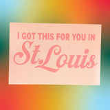 Green Bean Graphics - Postcard: I got this for you in St. Louis