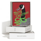 Red Cap Cards - Christmas Goose greeting card