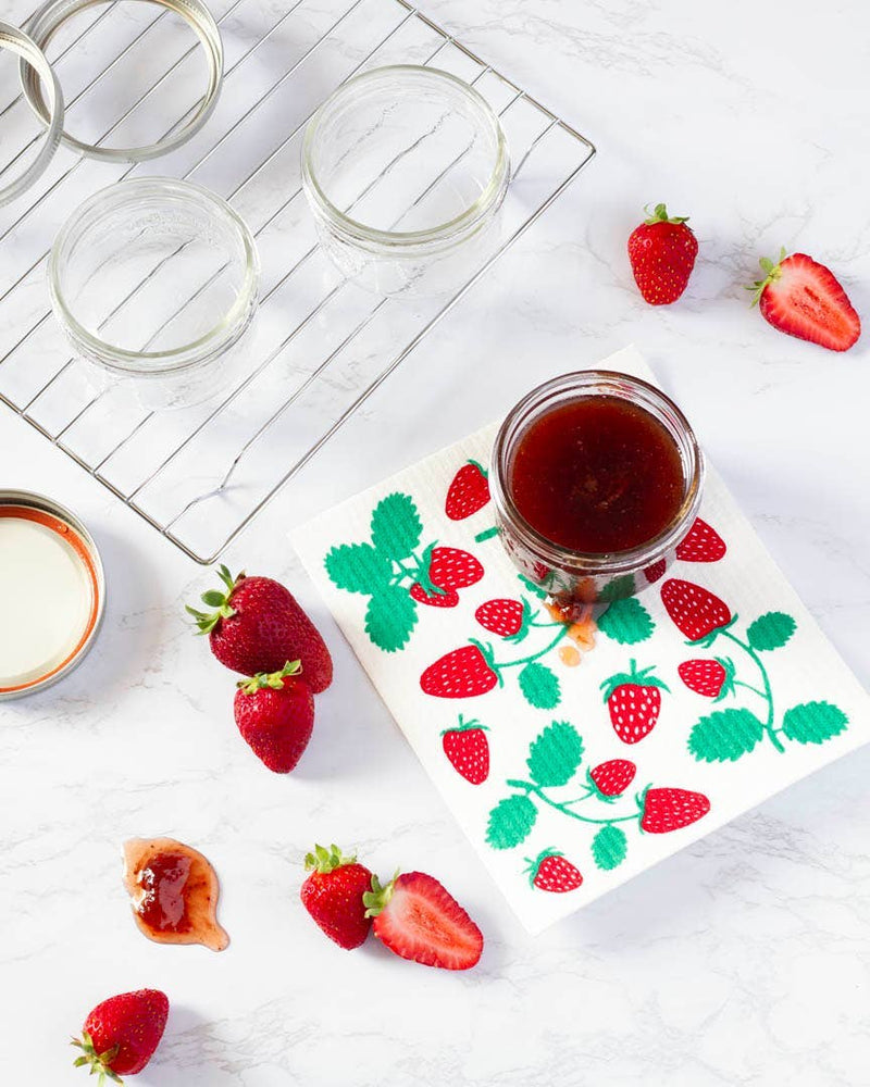 Ecologie - Strawberries Swedish Dishcloth