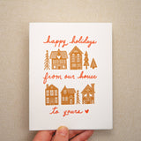 Kindred Letterpress - Gingerbread House Holiday Card | Letterpress Holiday Card