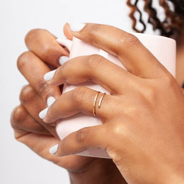 Forai - Hand-Hammered Wrap Ring in Brass