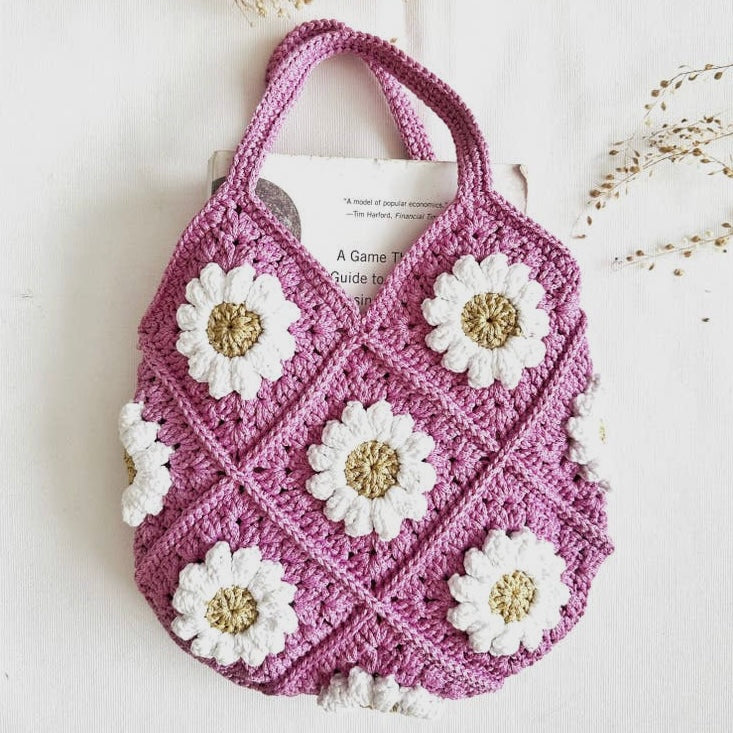 Quince Fables - Hand-Crochet Mini Tote Bag