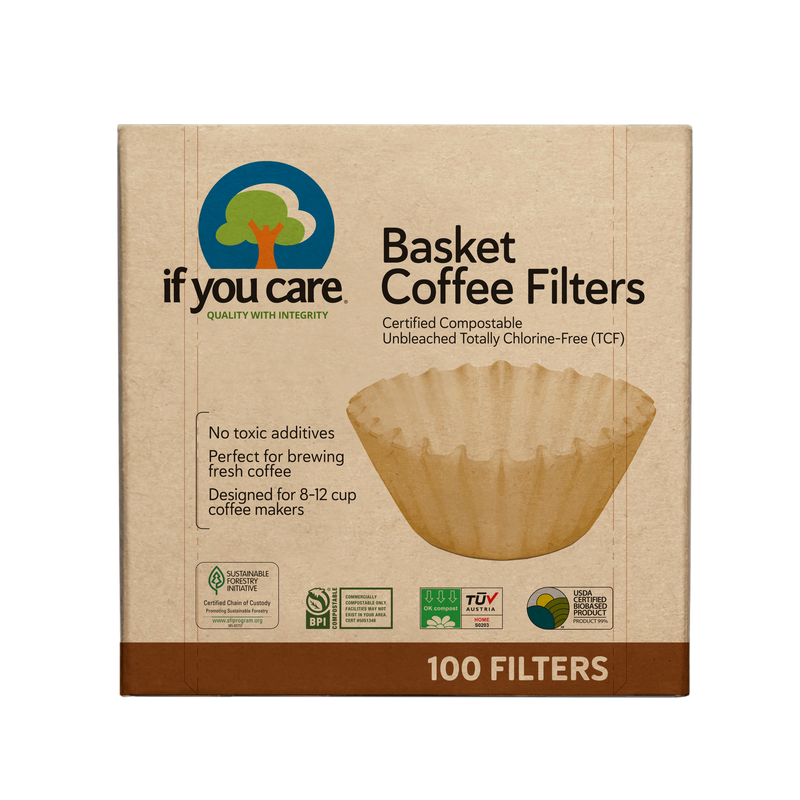 Unbleached 8" Basket Coffee Filters