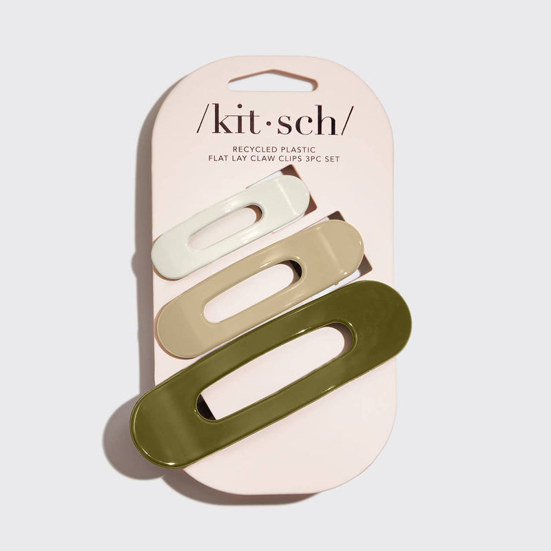 KITSCH - Recycled Plastic Flat Lay Claw Clips- Ultra Gloss Eucalyptus