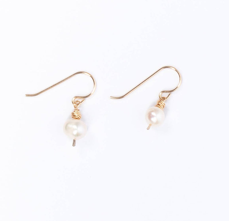 Forai - Leeda Pearl Earrings in Gold or Silver