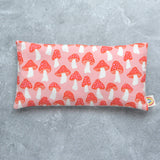 Weighted Eye Pillow in Mushroom Party Pink Cotton: Mint