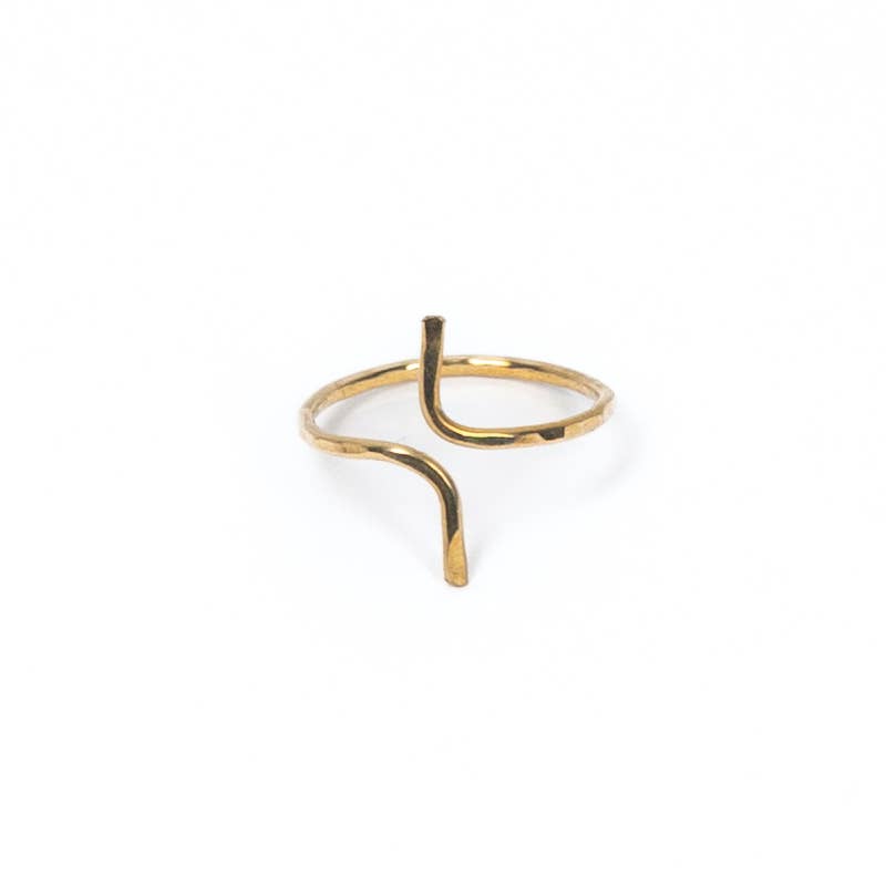 Forai - Shanta Lines of Symmetry Ring in Brass or Sterling Silver