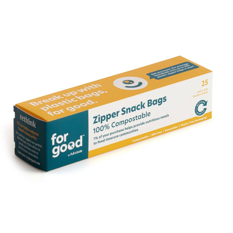 Compostable Zipper Snack Bags - For Good