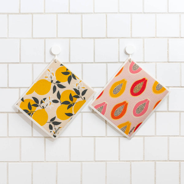 Papaya Reusable Paper Towels + Hook